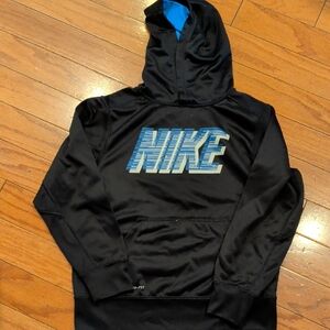 Nike Black Hoodie with Blue Logo